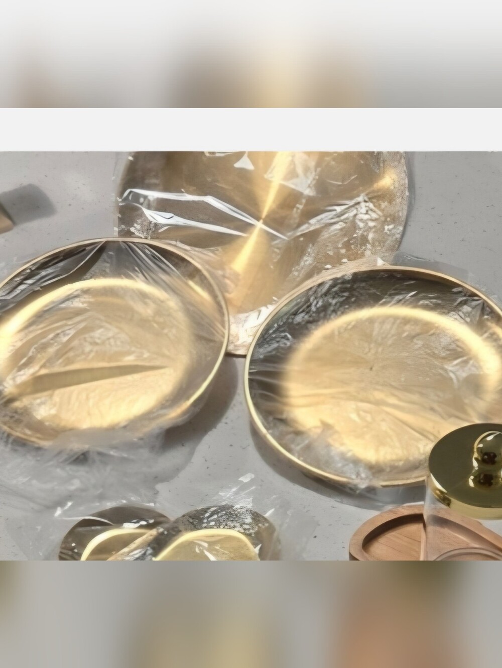 Elegant Gold Plates, Kitchen Use Or Other, 3 Sizes, NIP